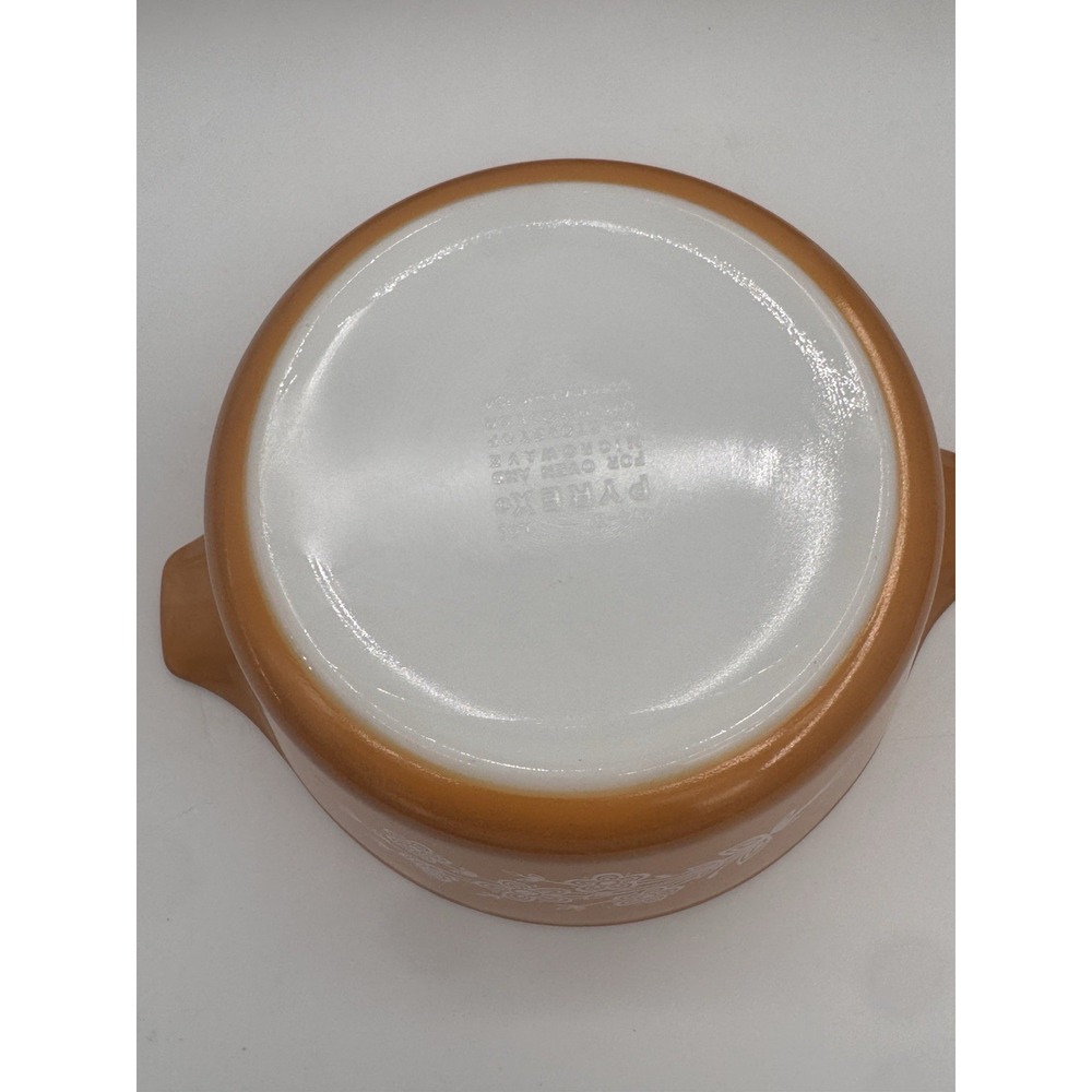 Pyrex 474 B Butterfly Gold 1.5‎ qt Oval Cinderella VTG Casserole Dish NO LID - Picture 6 of 7